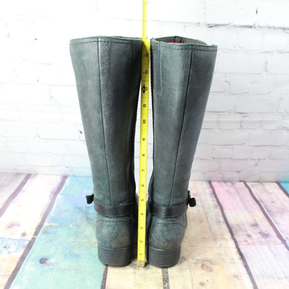 Clarks Black Leather Tall Side Zip Riding Boots Size 7.5 M - Picture 8 of 9